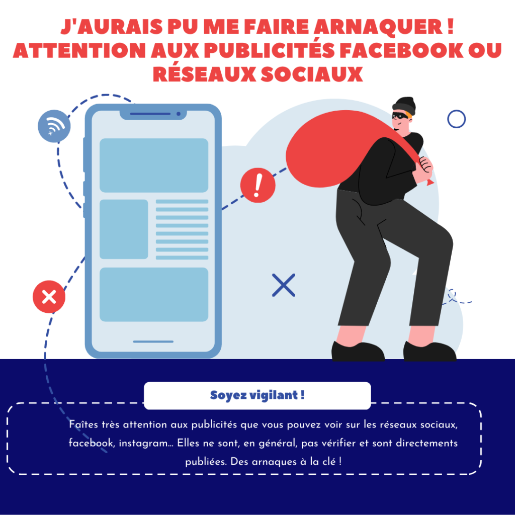 J aurais pu me faire arnaquer Attention aux publicités Facebook ou